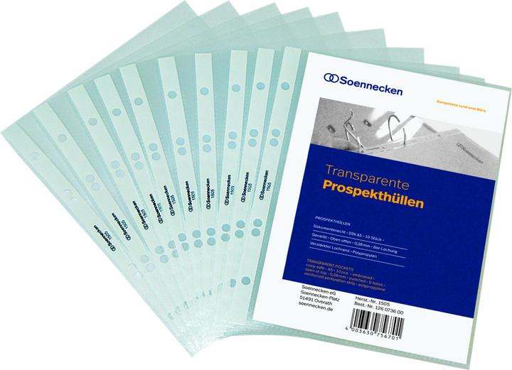 Soennecken Brochure sleeve 1506 DIN A5 PP transparent 100 pcs./pack. (A4, 1x)