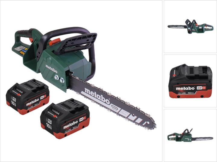 Actual product image Metabo MS 36-18 LTX BL 40 Battery chain saw 36 V ( 2x 18 V ) 40 cm 22 m/s brushless + 2x battery 10.0 A (Battery chain saw)