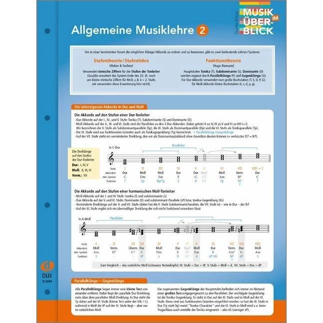 Allgemeine Musiklehre 2 "Musik im Überblick, Schulbücher von Guido Klaus