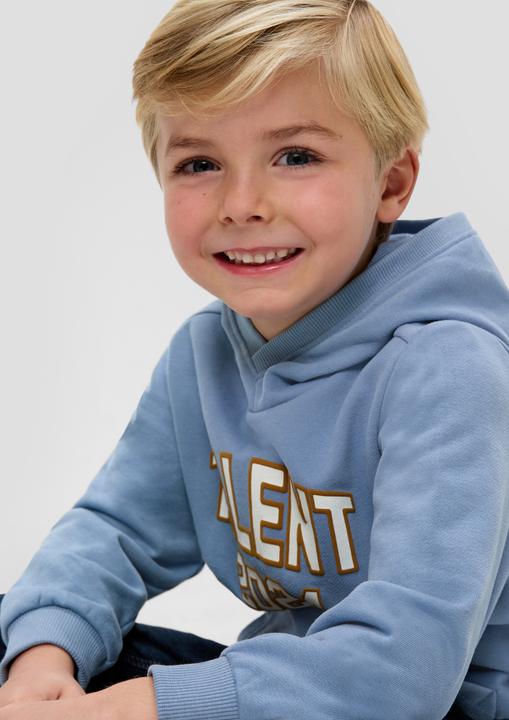 Produktbild S.Oliver Sweatshirt Kapuzensweatshirt mit Garment Dye und Frontprint (92)