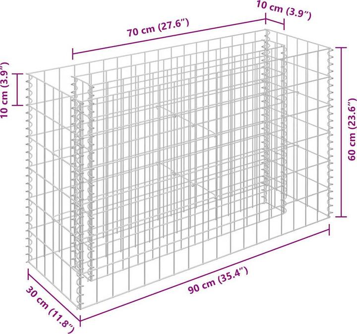 Image du produit vidaXL Gabionen-Hochbeet
