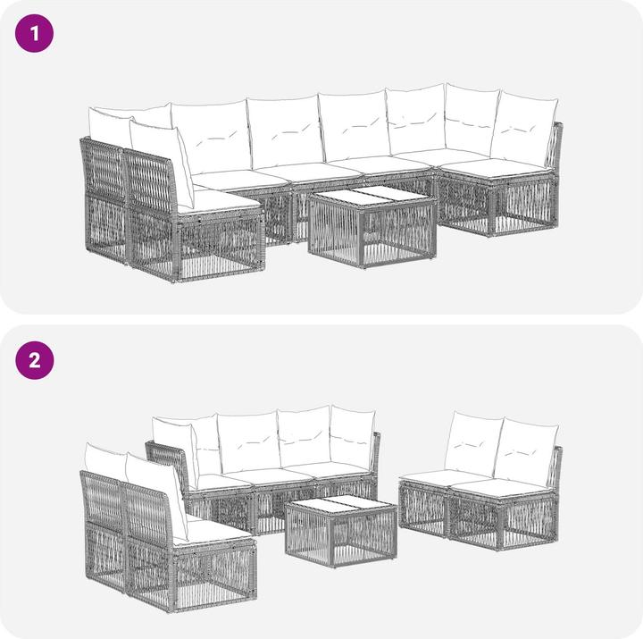 Produktbild vidaXL Gartensofa-set