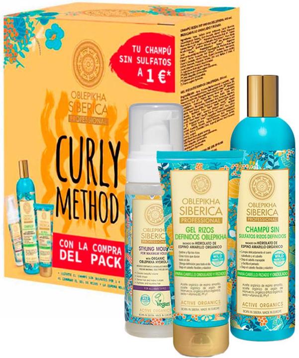Actual product image Natura Siberica Oblepikha Champu Sin Sulfatos Rizos 400ml Gel De Rizos 200ml Espuma 170ml (Hair care set)
