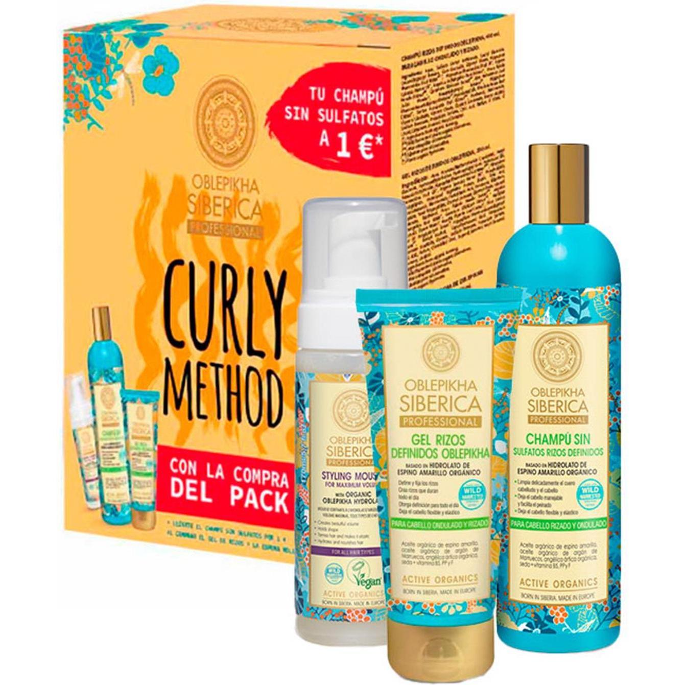 Thumbnail - Natura Siberica, Shampoo, Oblepikha Champu Sin Sulfatos Rizos 400ml Gel De Rizos 200ml Espuma 170ml