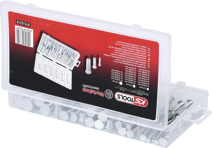 Produktbild KS Tools Sortiment Sicherungsbolzen, Ã˜ 5-12mm, 21 Grössen, 60-tlg.