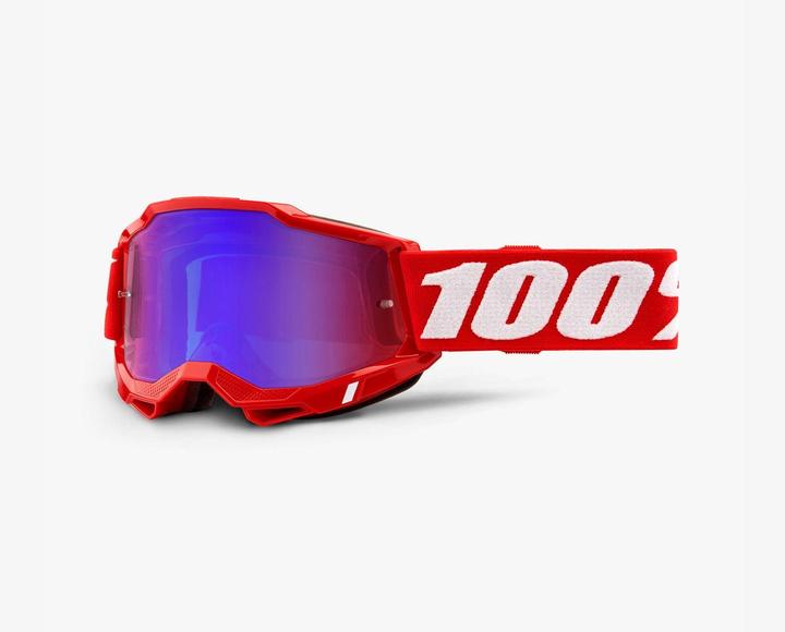 Produktbild 100% Accuri 2 Goggle Neon/Red - Mirror Red/Blue (Red, Blau, Blau, Mirror Red)