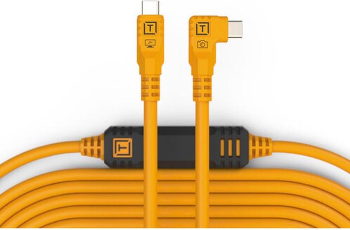 Produktbild Tether Tools TetherPro USB-C auf USB-C rechter Winkel orange 9,4m (9.40 m, USB 3.2 Gen 1)