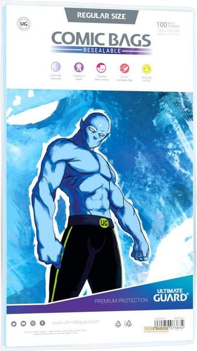 Ultimate Guard UGD020019 - Comic Bags Resealable Regular Size (100x)