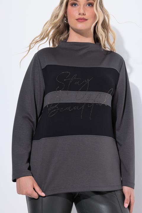 Immagine prodotto Ulla Popken Felpa dal taglio oversize con collo alto, maniche lunghe e modal (50, 52)