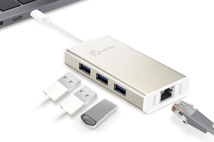Actual product image j5Create USB 3.0 Type-C Hub (USB-C, 3 Ports)