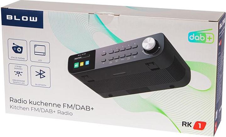 Image du produit Blow Portable FM/DAB+ RK1 kitchen radio, black (FM, DAB+ DAB, Bluetooth)