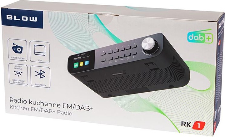 Actual product image Blow Portable FM/DAB+ RK1 kitchen radio, black (FM, DAB+, Bluetooth)