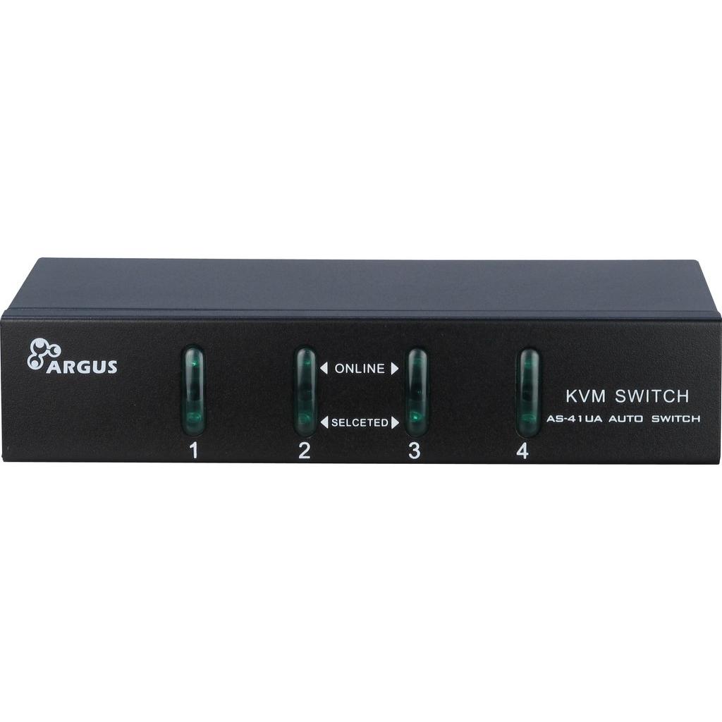 Thumbnail - Intertech 4-Port KVM-Switch, VGA USB, KVM Switch, Schwarz