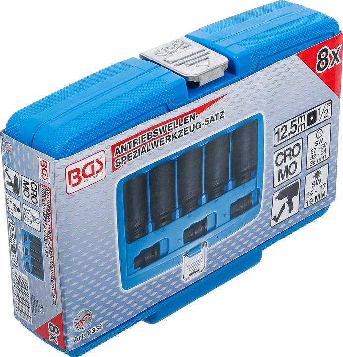 Produktbild BGS Antriebswellen-Spezialeinsatz-Satz 8-tlg. (27 mm, 30 mm, 32 mm, 34 mm, 36 mm)
