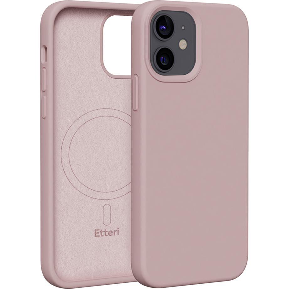 Etteri Silicone Mag case for iPhone 12 / 12 Pro 6,1" light pink (Apple iPhone 12), Smartphone Hülle, Rosa