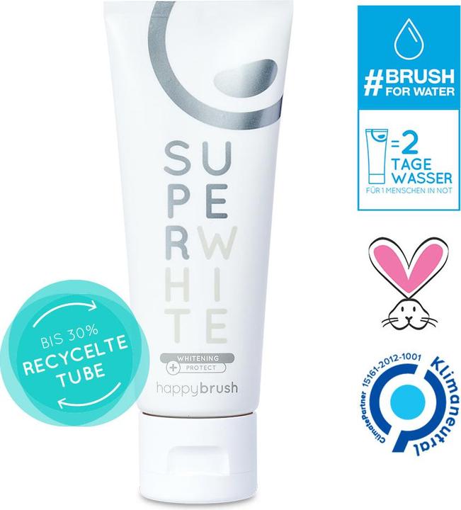 Image du produit happybrush Dentifrice SuperWhite, 75 ml (75 ml)