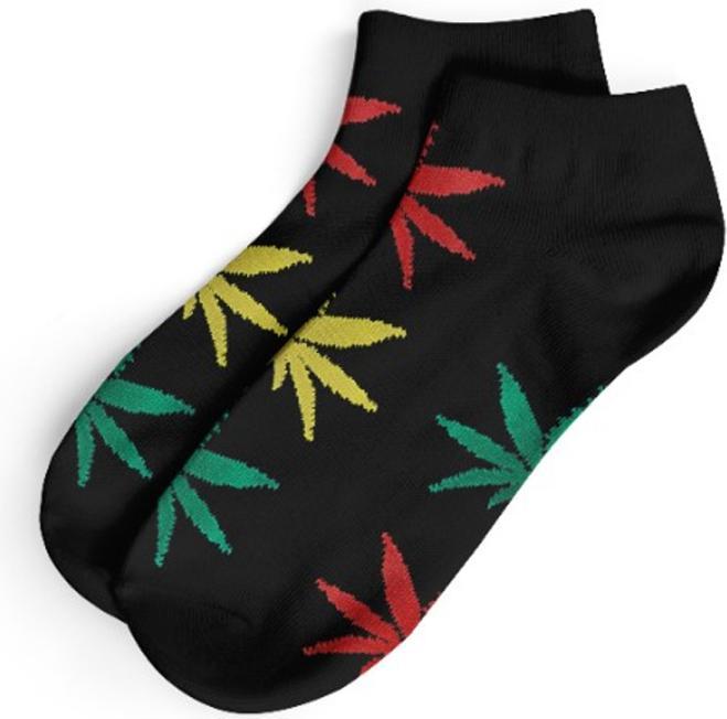Actual product image R420 Short Socks-Size 40-45 Black/Rasta (40 - 45)