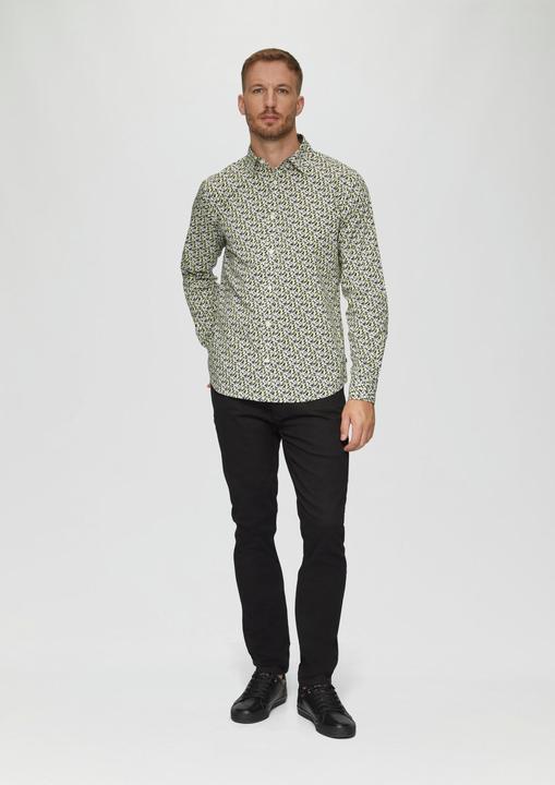 Produktbild S.Oliver Hemd Slim Fit: Popeline-Hemd mit All-over-Print (XXL)