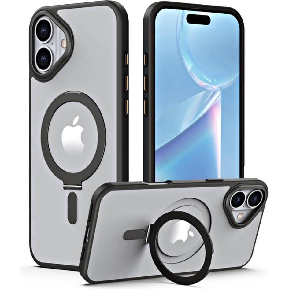 Thumbnail - Cover-Discount iPhone 16 Plus - Schützende Acryl-Handyhülle mit Magnet (Apple iPhone 16 Plus), Smartphone Hülle, Schwarz