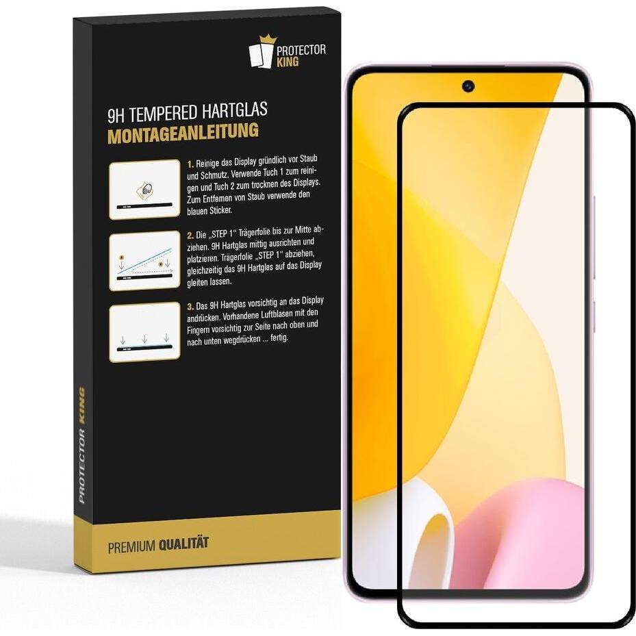 Thumbnail - Protectorking 2x echtes Tempered 9H Panzerhartglas 3D KLAR (2 Stück, Xiaomi 12 Lite), Smartphone Schutzfolie