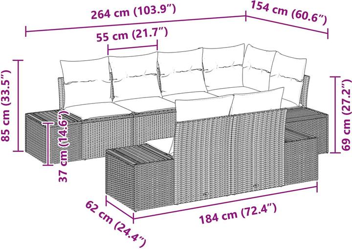 Produktbild vidaXL Gartensofa-set