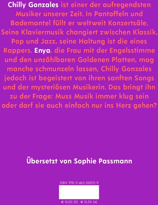 Produktbild Chilly Gonzales über Enya (Deutsch, Chilly Gonzales, Sophie Passmann, 2020)