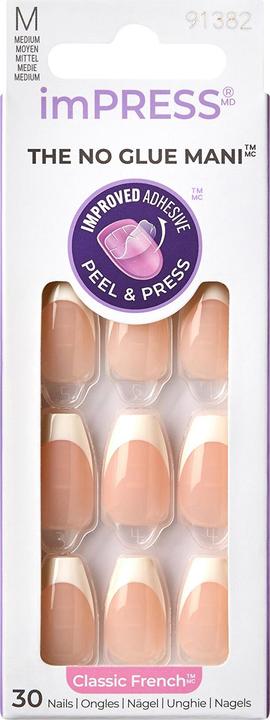 KISS Self-adhesive nails ImPRESS Nails - Ideal 30 pcs (Artificial nails)