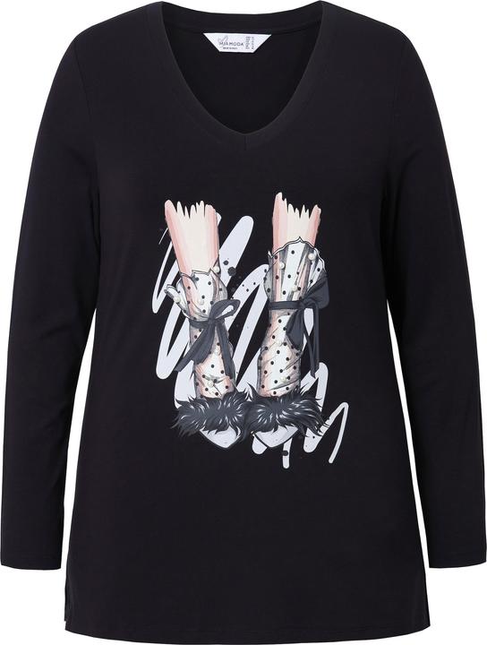 Produktbild Miamoda Langarmshirt, Classic Fit, Schuh-Motiv (58)