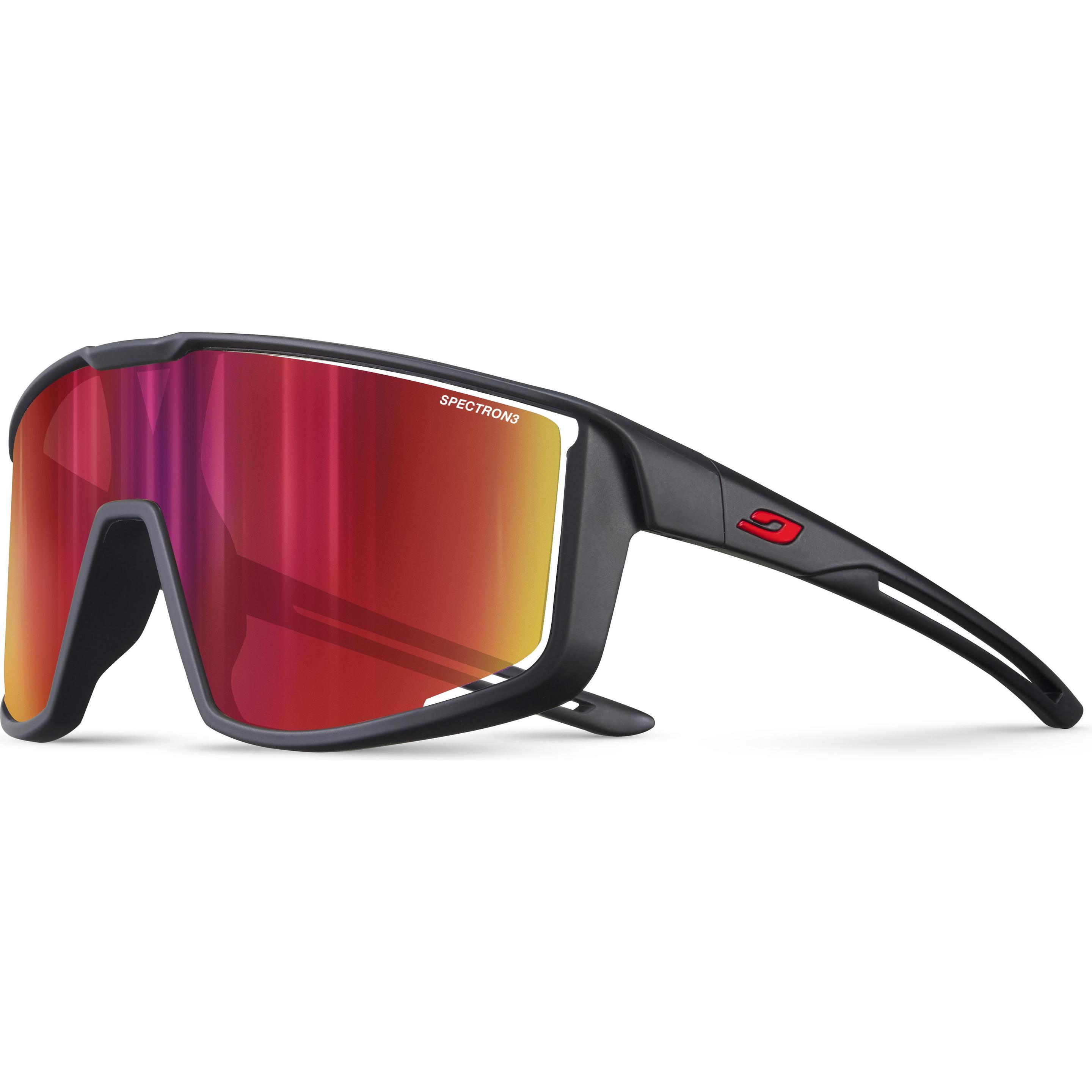 Julbo, Unisex, Sportbrille, FURY S Spectron 3 (Black, Schwarz), Schwarz