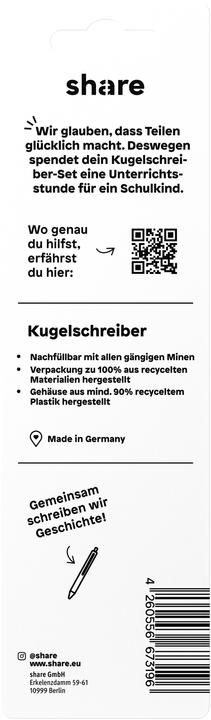 Valeurs nutritives et ingrédients Share Stylo à bille Y-03-03-02 bleu 2p. (Bleu, 2 x)