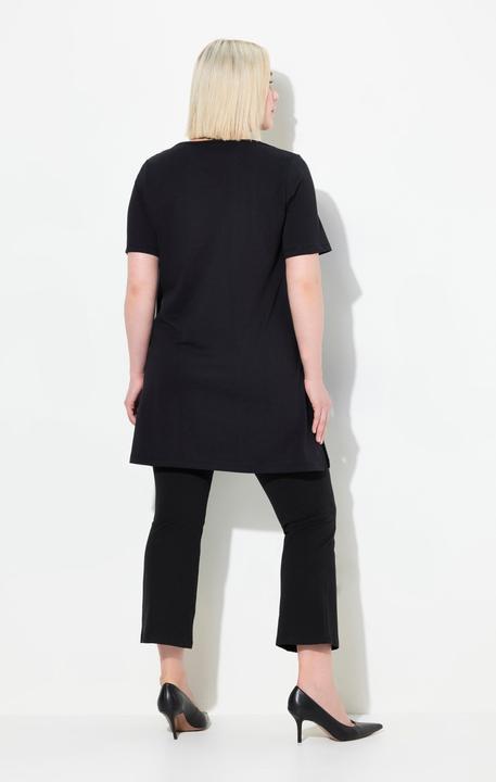 Actual product image Ulla Popken Placment Print Square Neck Knit Cotton Tunic (68)