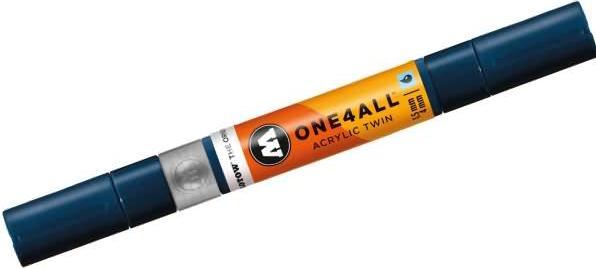 Produktbild Molotow Marqueur pour Maquettes - One4All Twin - Acrylique Bleu Pétrole - 1,5/4mm - -027 - 15 cm (Blau, 4 mm, 1 x)