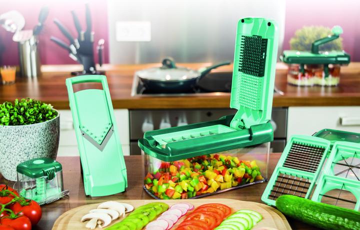 Genius Nicer Dicer Smart Mesinzetstuk 5x5 Mm & 5x30 Mm - Extra Snijvarianten Voor Groenten & Fruit | Roestvrij Staal | Wit