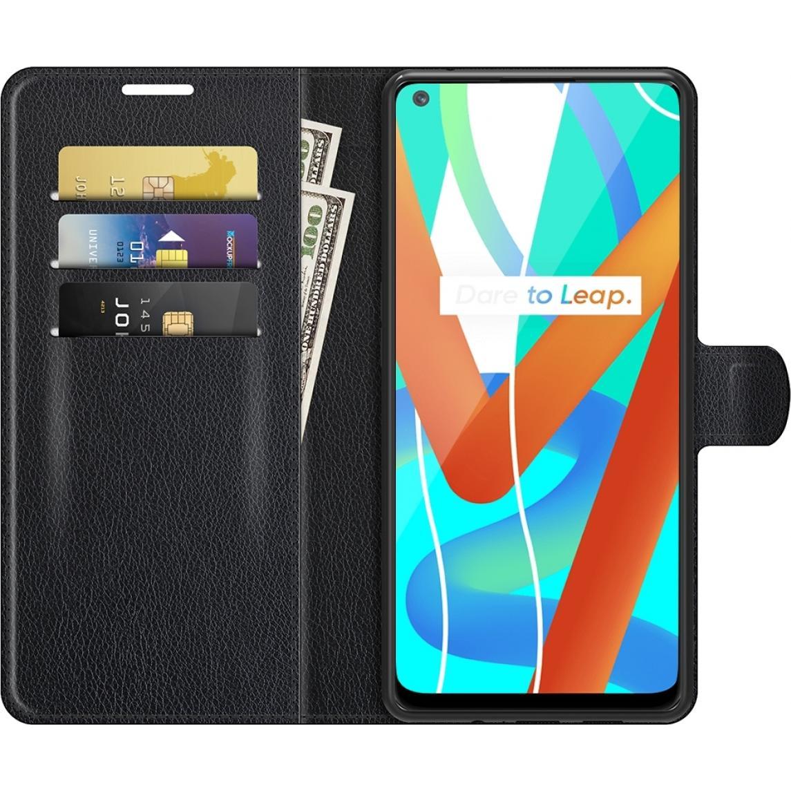 Thumbnail - Screenguard Realme 8 Leather Guard Lederhülle (realme 8), Smartphone Hülle, Schwarz