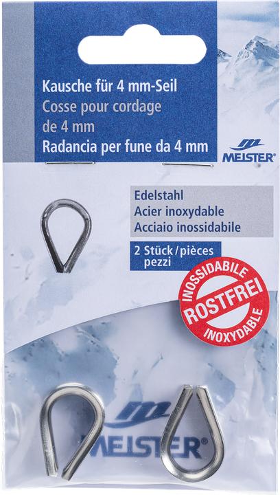 Produktbild Meister Kauschen INOX für 4mm Seile (0.00 m)