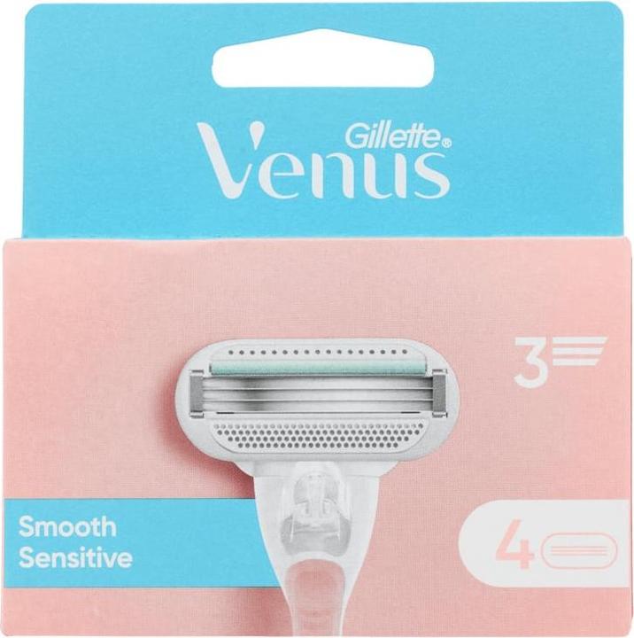 Venus Optic Venus - Gillette Venus Smooth Sensitive Razor Blades - Pink/White - 4 pcs (4 x)