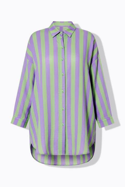 Immagine prodotto Studio Untold Camicia dal taglio oversize in mussola con righe e maniche lunghe (50, 52)