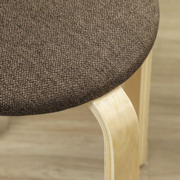 Actual product image Homcom Hocker Holzwerkstoff, Polyester Braun
