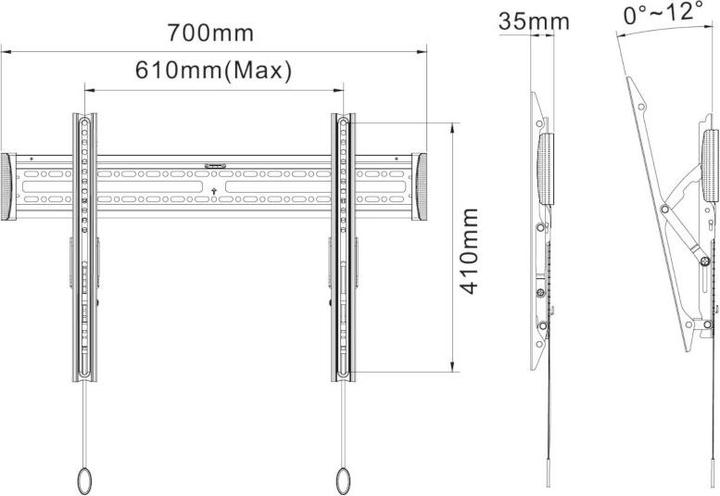 Produktbild Neomounts Nm-W365black (Wand, 35 kg, 37" - 55")