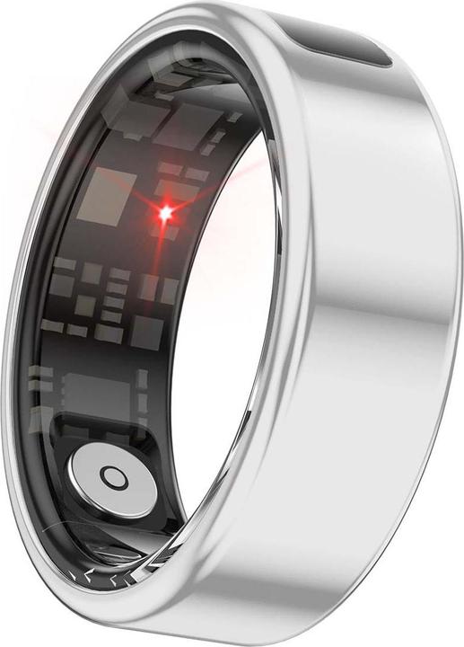 Produktbild Avizar Smart Ring Grösse 10 Saturn LED mit Ladeetui (10, Silber)