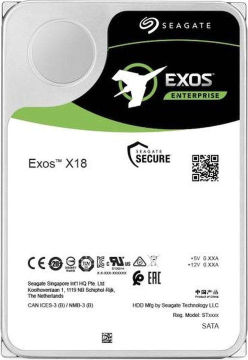 Actual product image Seagate Exos X18 SAS (12 TB, 3.5", CMR)