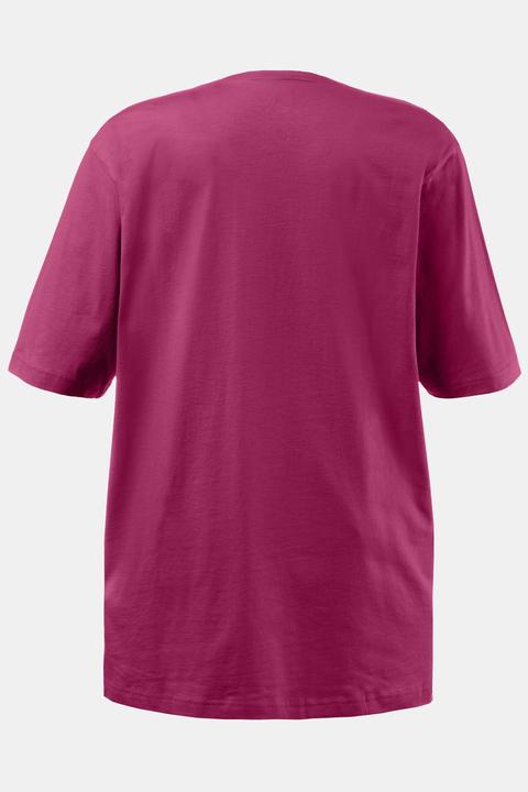 Actual product image Ulla Popken Basic V-Neck Relaxed Fit Short Sleeve Tee (68)