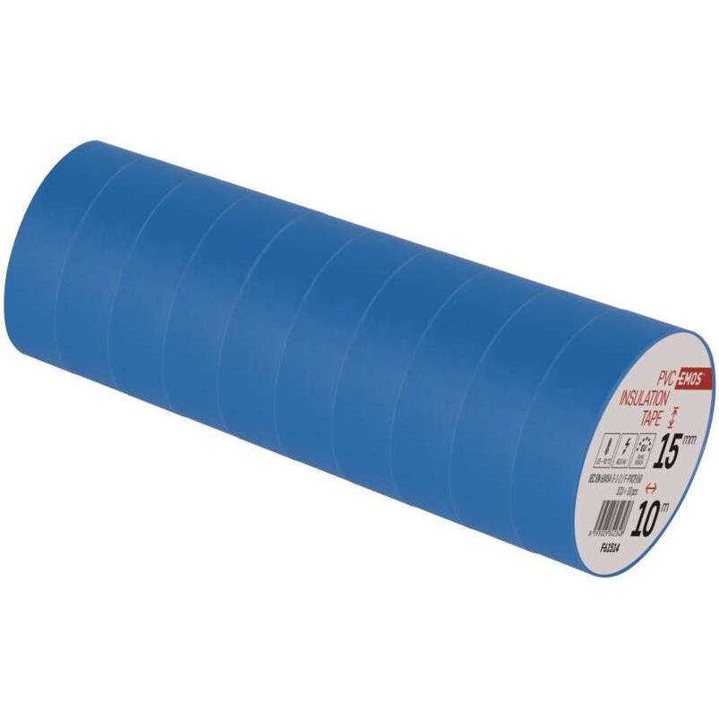 Thumbnail - Emos, Klebeband, Isolierband PVC 15mm/10m Blau, 10 Stk. (15 mm)