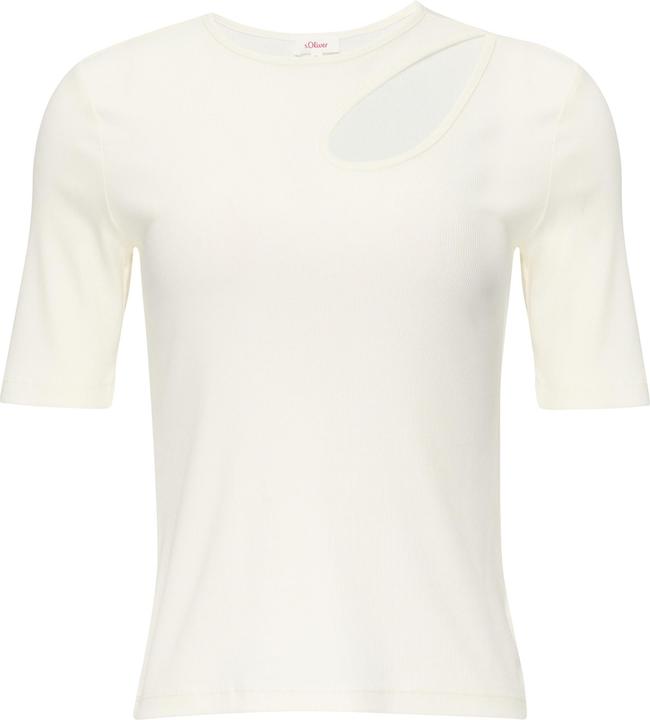 Actual product image S.Oliver T-Shirt Elastisches Rippshirt mit Cut-out (48)