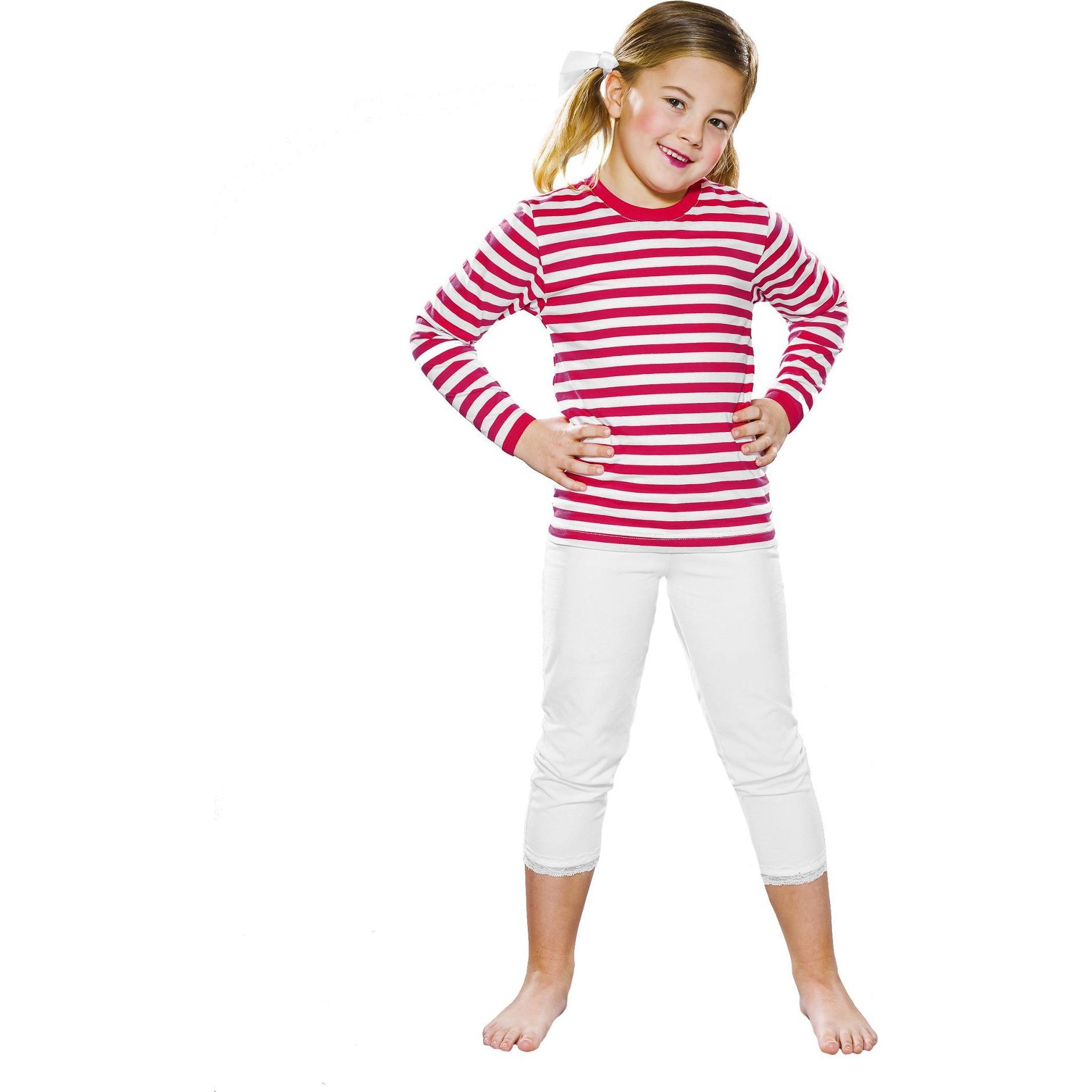 Metamorph Ringelshirt langarm rot-weiss (128)