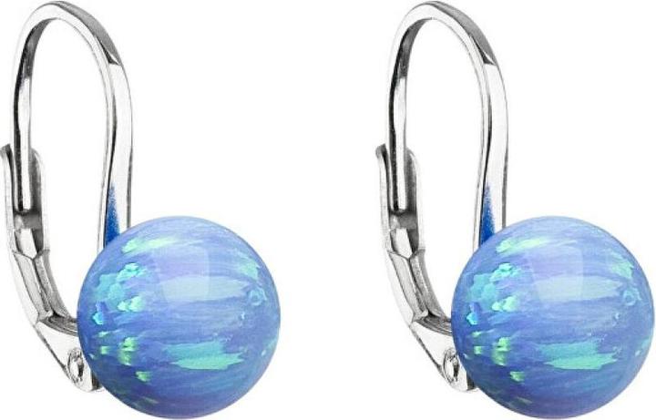 Actual product image Evolution Group Glittering silver earrings with synthetic opal 11245.3ue (Silver)