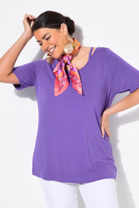Produktbild Ulla Popken T-Shirt, Cut-Out, Classic, Rundhals, Halbarm (46, 48)
