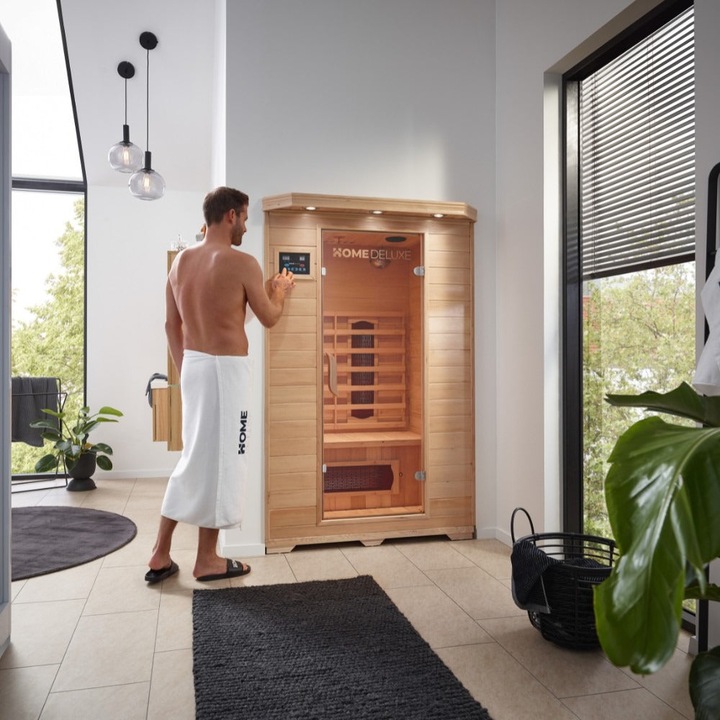 Produktbild Home Deluxe Infrarotkabine IKENNA M - 120x105cm für 2 Personen - Infarotkabine mit 1750 Watt