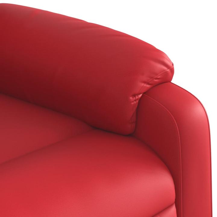 Immagine prodotto VidaXL Poltrona massaggiante con ausilio stand-up poltrona TV elettrica in similpelle rossa