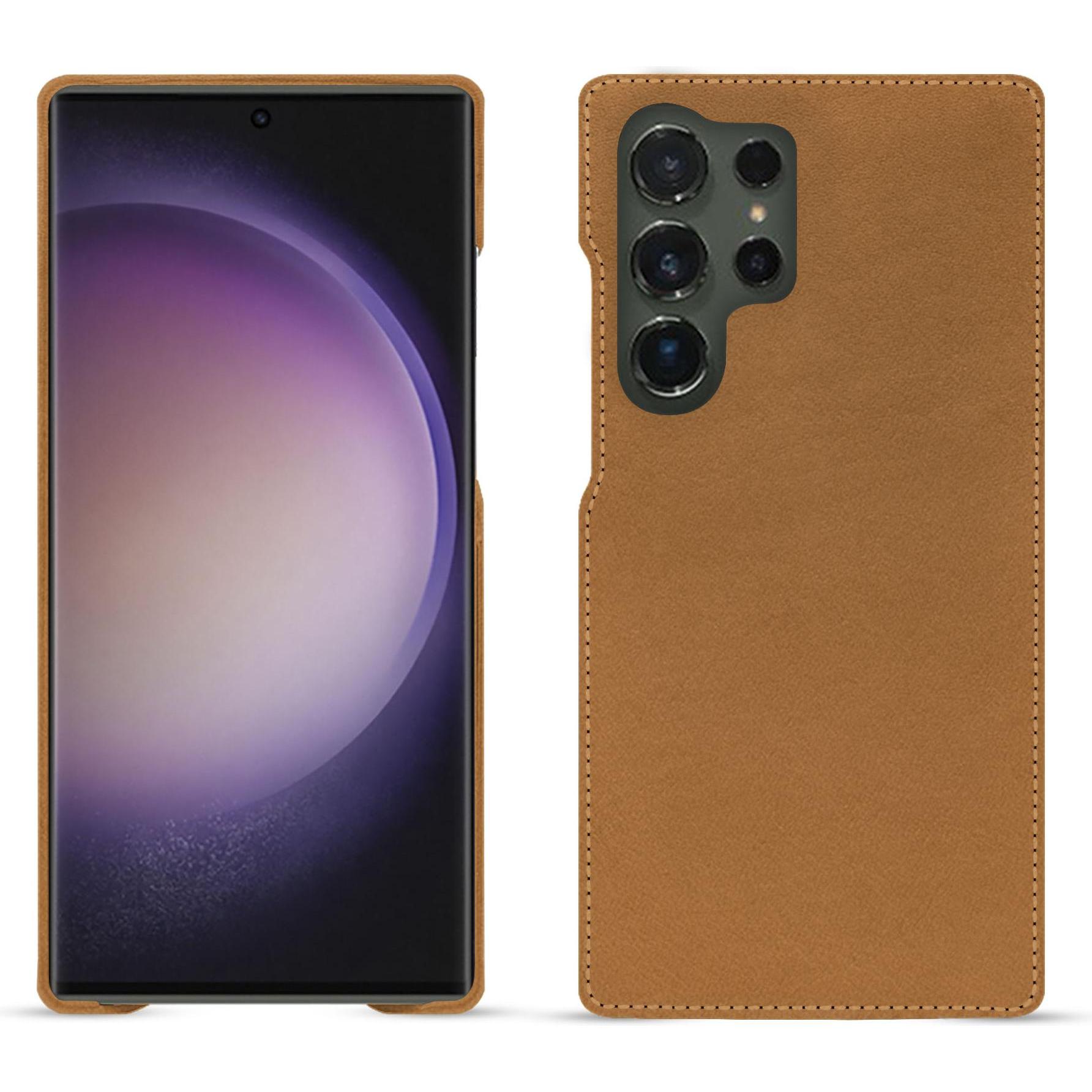 Noreve Lederschutzhülle (Samsung Galaxy S24 Ultra), Smartphone Hülle, Braun